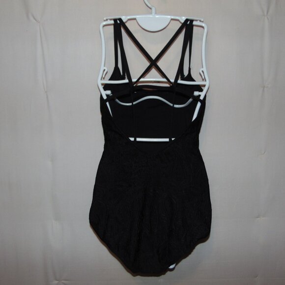 Capezio Black on Black Adjustable Leotard M - Picture 3 of 7